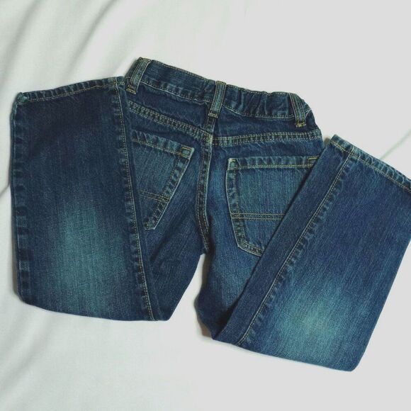 ⭐ Old Navy Astro Baggy Loose Fit Jeans Adjstble Waist Straight Leg Denim sz 5 - Picture 3 of 6